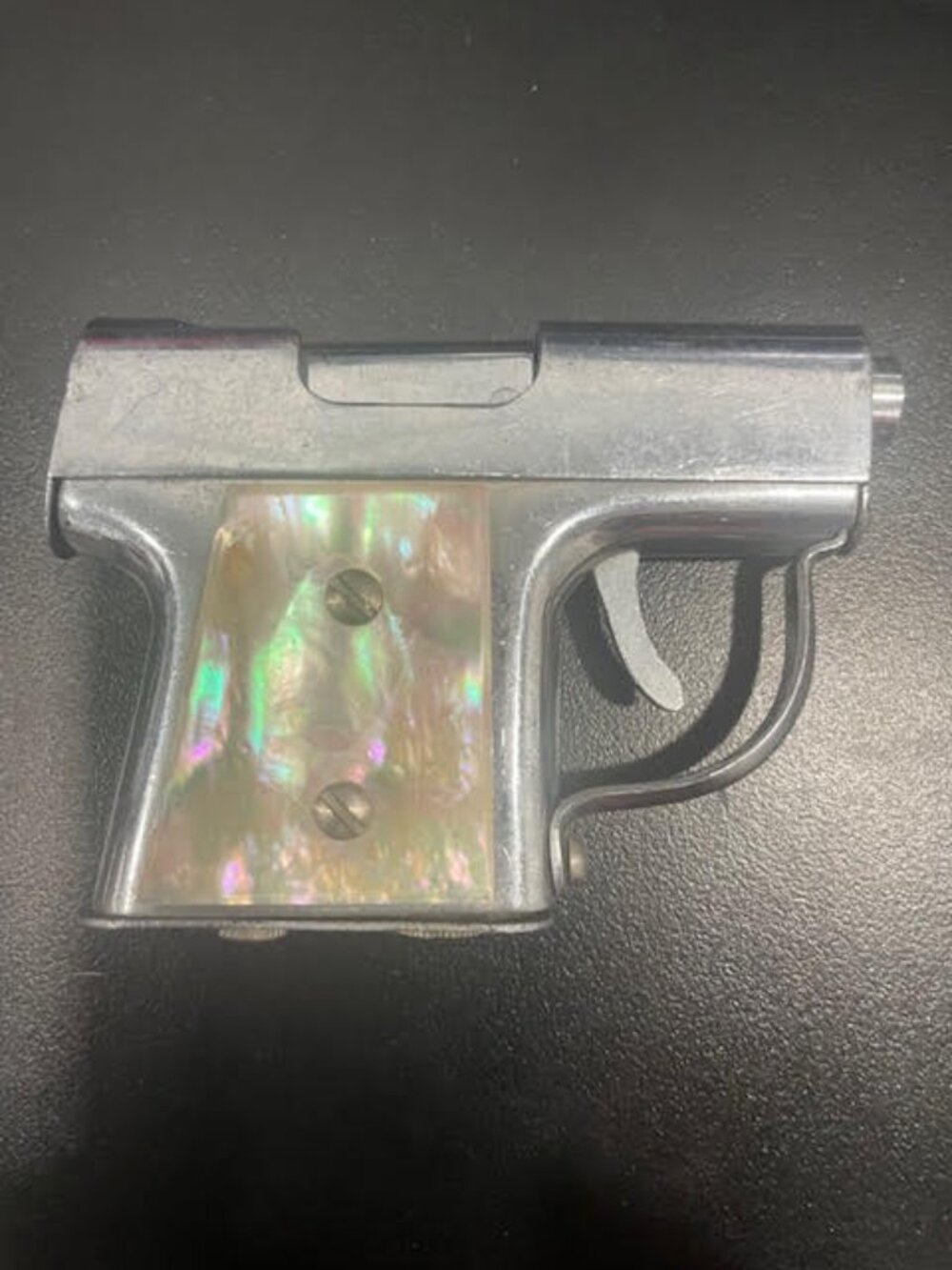 Occupied Japan Mother of Pearl handled Pistol Lighter circa 1945-1952